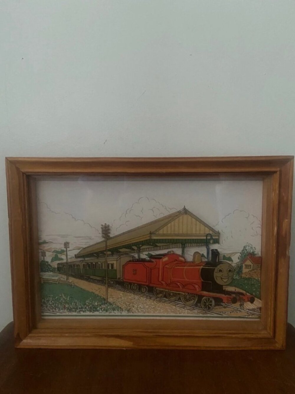 1984 Thomas The Tank Engine & Friends JAMES 3D Framed Painting By Kaye & Ward
